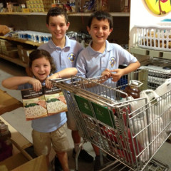 Students from area Jewish schools donate food and stock the shelves at the Jewish Community Services Kosher Food Bank in North Miami Beach as part of the ?Kids for Kosher Food Bank? program. 