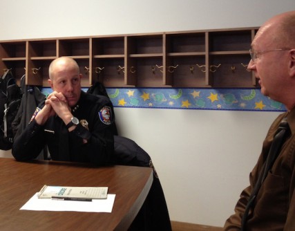 Police Chief Frank Straub talks with Jim Nicks about creating a faith-based advisory group 