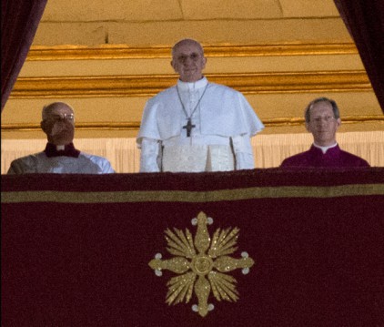 Newly elected Pope Francis appears on the central balcony of St. Peter?s Basilica on Wednesday (March 13) in Vatican City. Argentinian Cardinal Jorge Mario Bergoglio was elected as the 266th Pontiff and will lead the world?s 1.2 billion Catholics. 