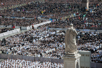 St. Peter?s Square during Pope Francis? inaugural Mass on Tuesday (March 19) at the Vatican.  