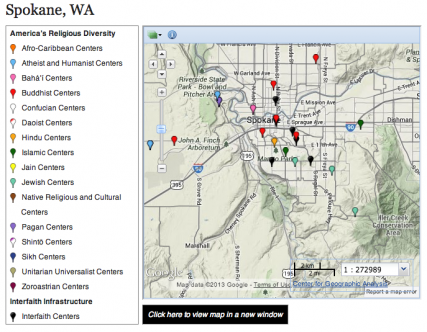 Spokane's religious diversity map 