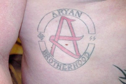  Aryan Brotherhood tattoo/Department of Justice photo