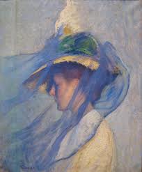 Edmund Charles Tarbell, The Blue Veil, 1898