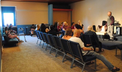 Friends and family of "Scotty" attend a memorial service at The Gathering House/Tracy Simmons - SpokaneFAVS